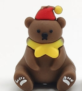 Wholesale 20pcs/pack Christmas Food-grade Cartoon 3D Silicone Beads